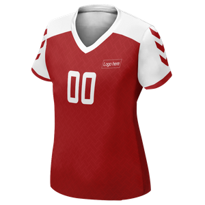 Camiseta de fútbol personalizada con imagen de la Copa Mundial de Dinamarca limitada para mujeres