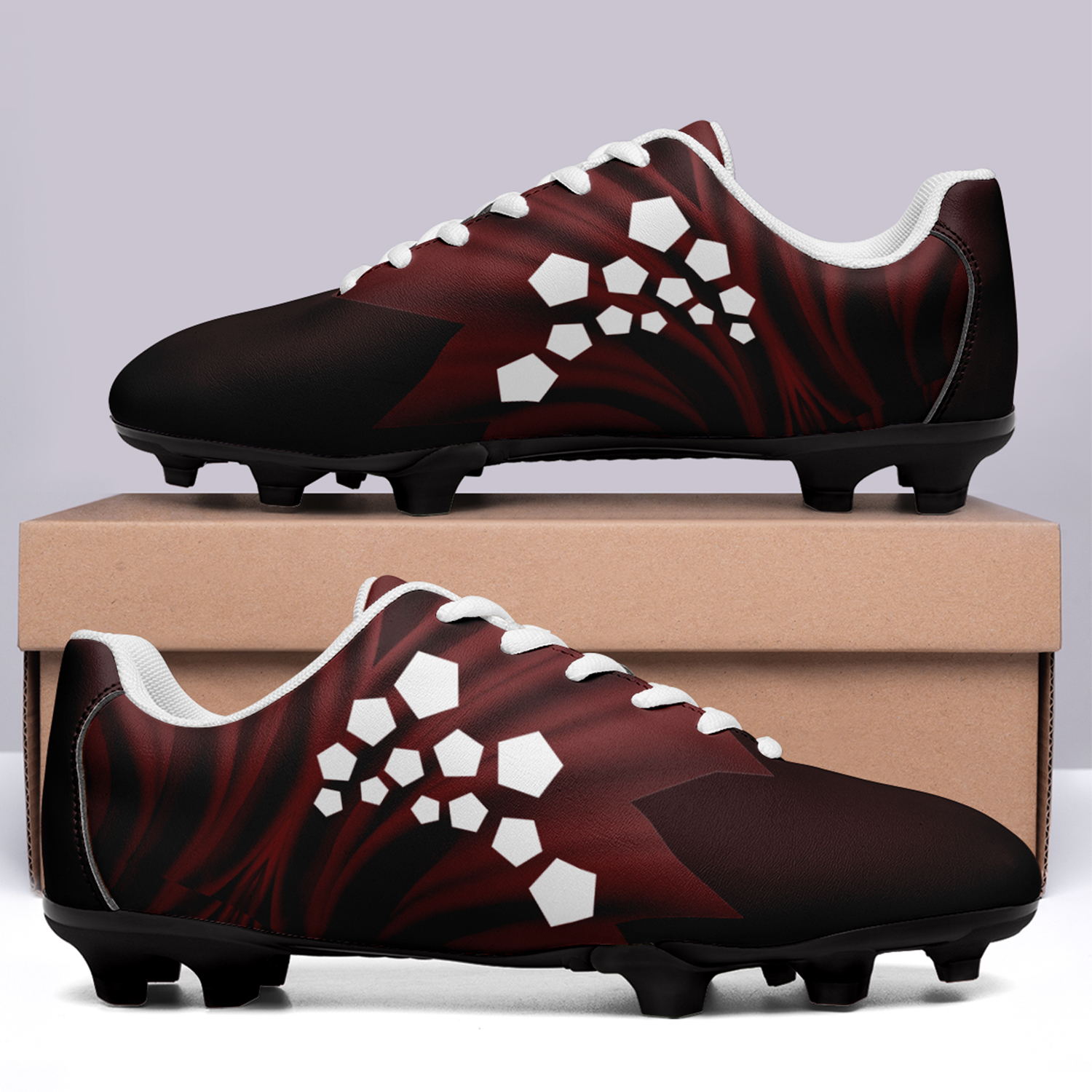 Botines de fútbol personalizados para terreno firme al aire libre del equipo de Qatar de la Copa Mundial de la FIFA 2022