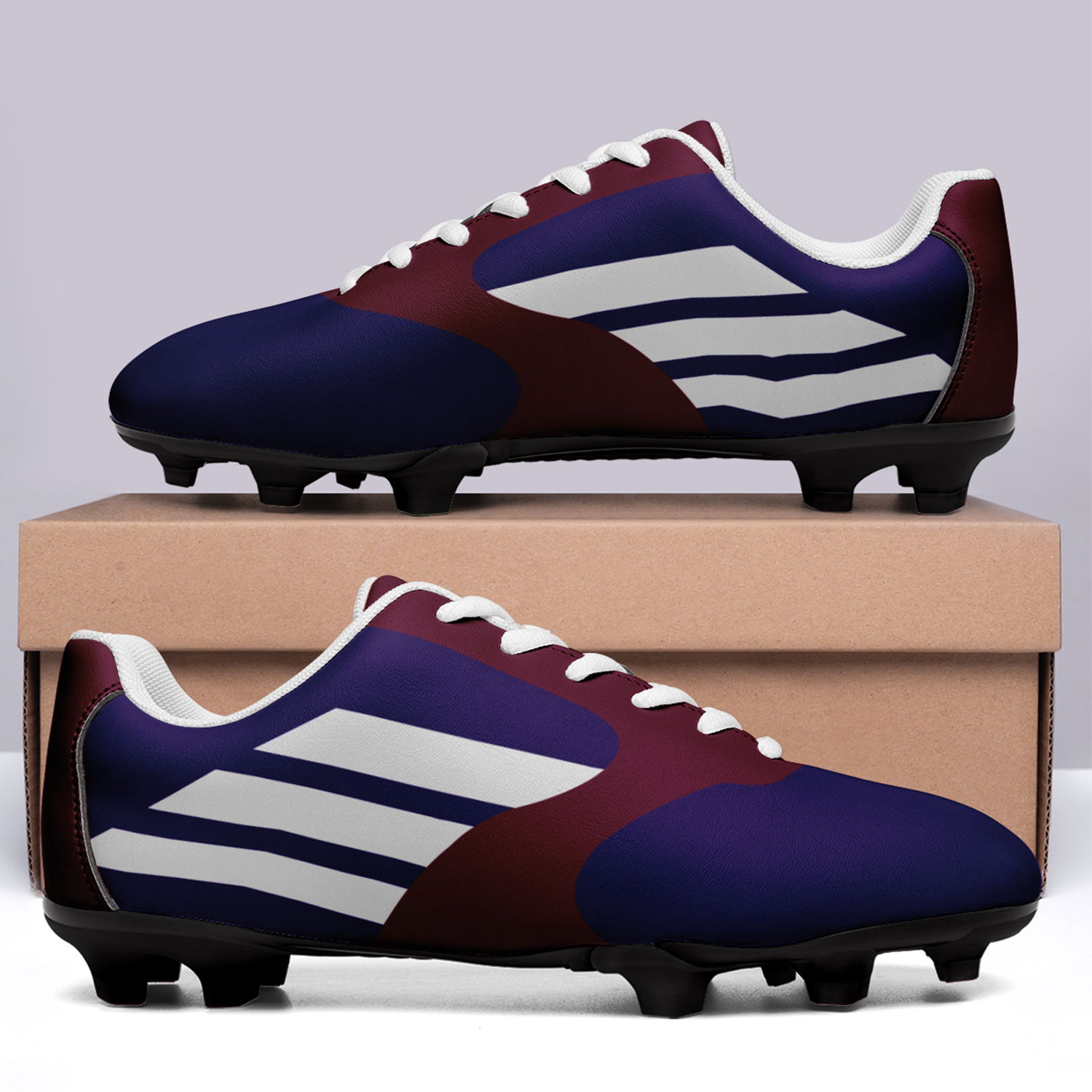 Botines de fútbol personalizados para suelo firme al aire libre del equipo de Francia de la Copa Mundial de la FIFA 2022