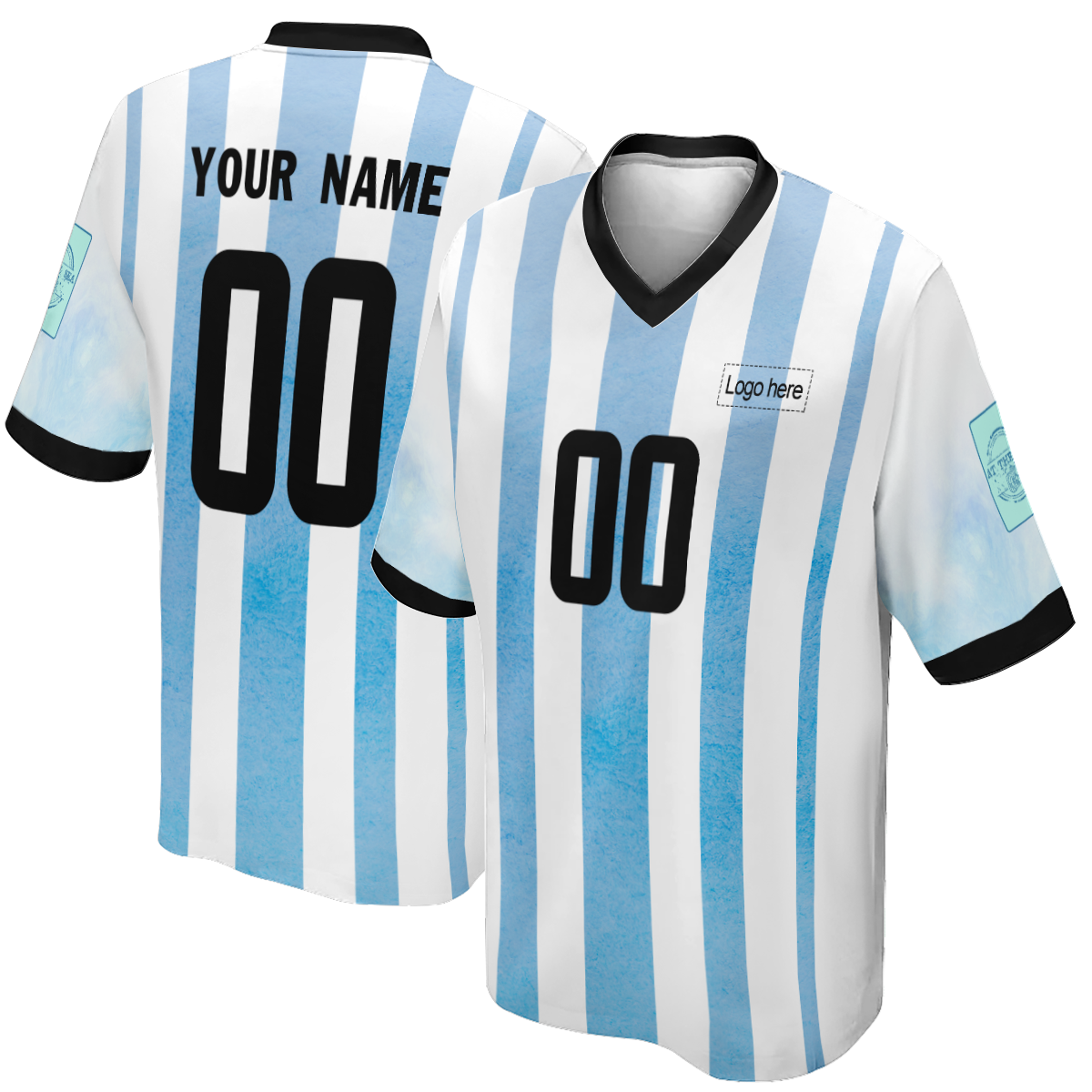 Camiseta de fútbol personalizada de la Copa Mundial de Argentina profesional para hombres con nombre