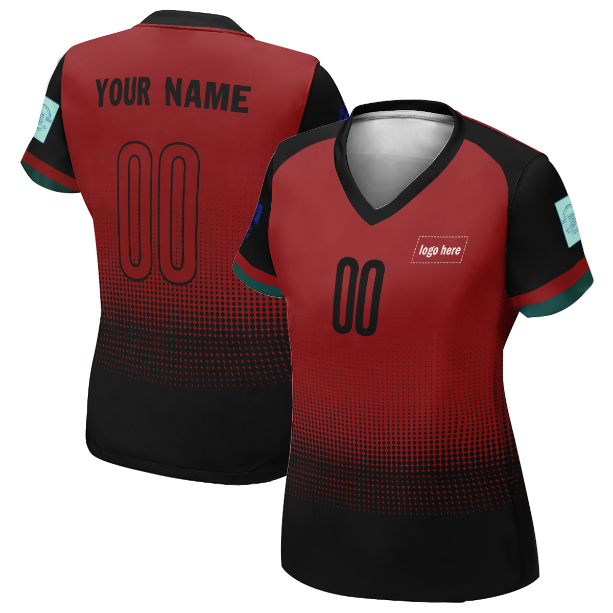 Camiseta de fútbol personalizada de la Copa Mundial de Marruecos profesional para mujer con imagen