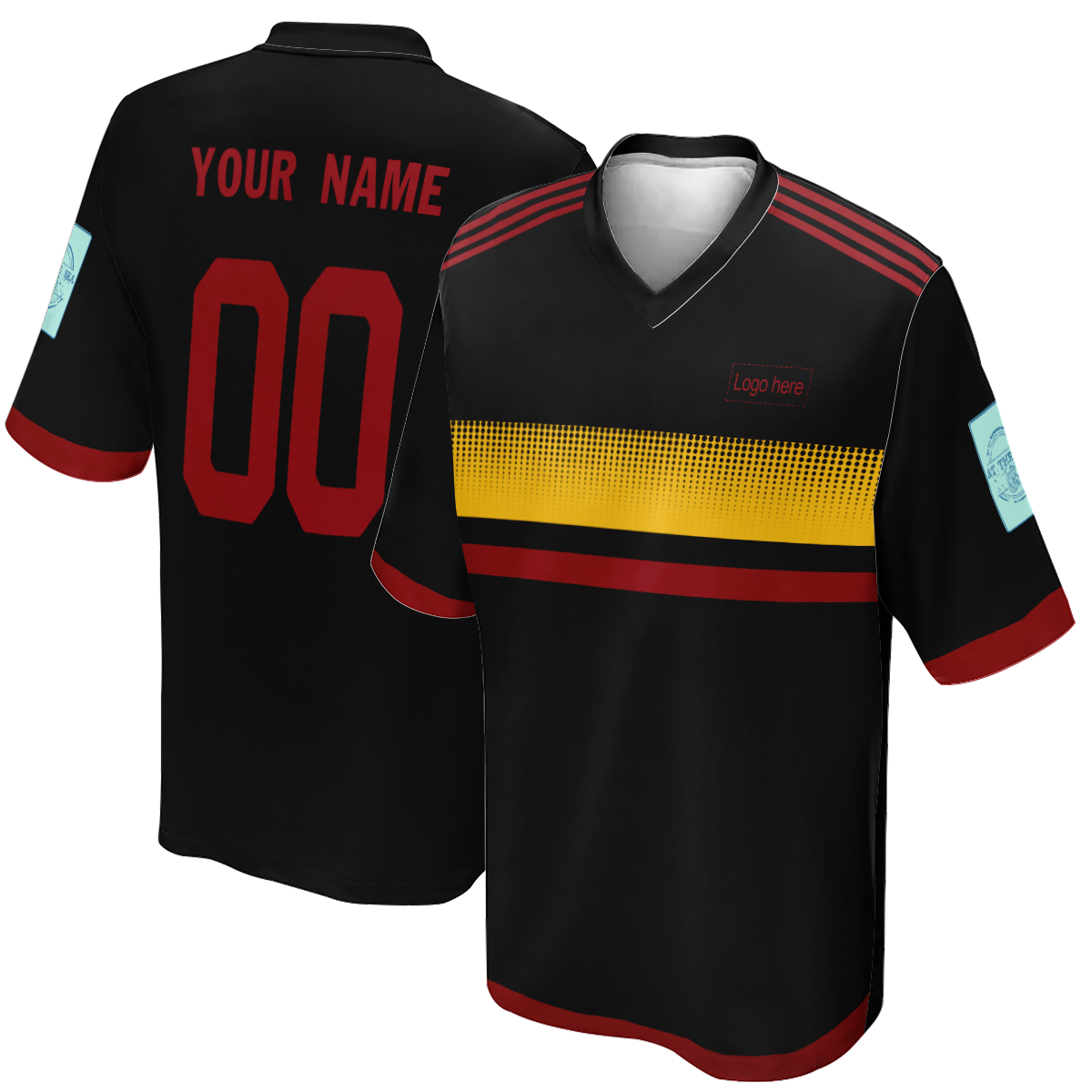 Camiseta de fútbol personalizada auténtica de la Copa Mundial de Colombia para hombre con logotipo