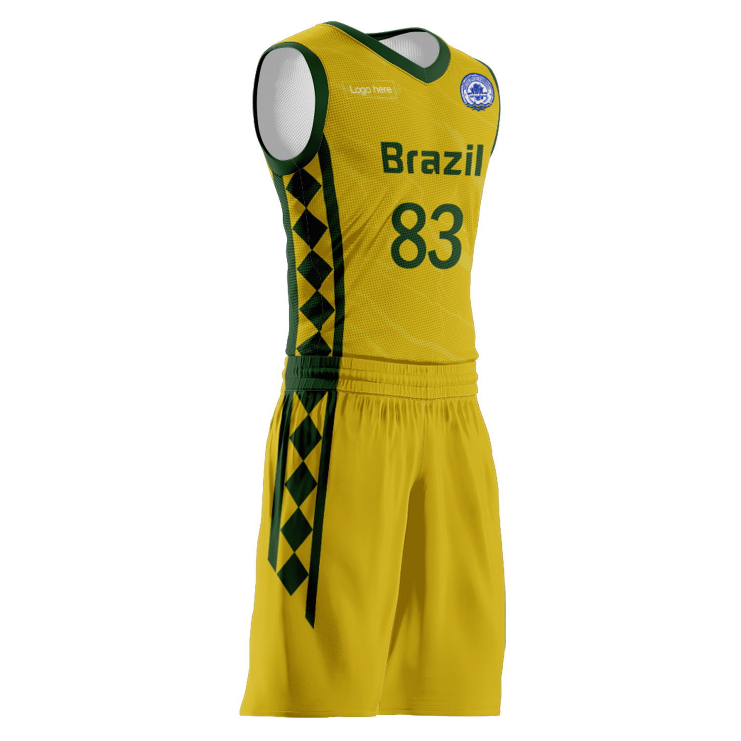 Trajes de baloncesto del equipo de Brasil personalizados